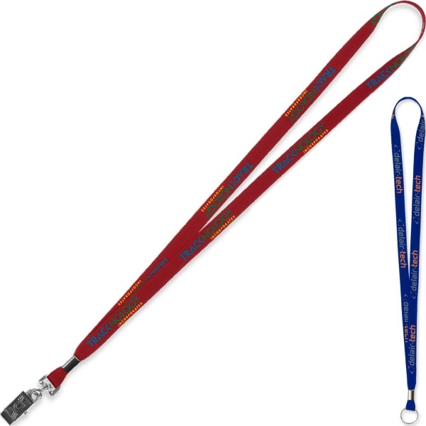 1/2" Textured Polyester Multi-Color Sublimation Lanyard