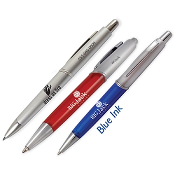 Blue Ink Pen w/ Translucent Barrel