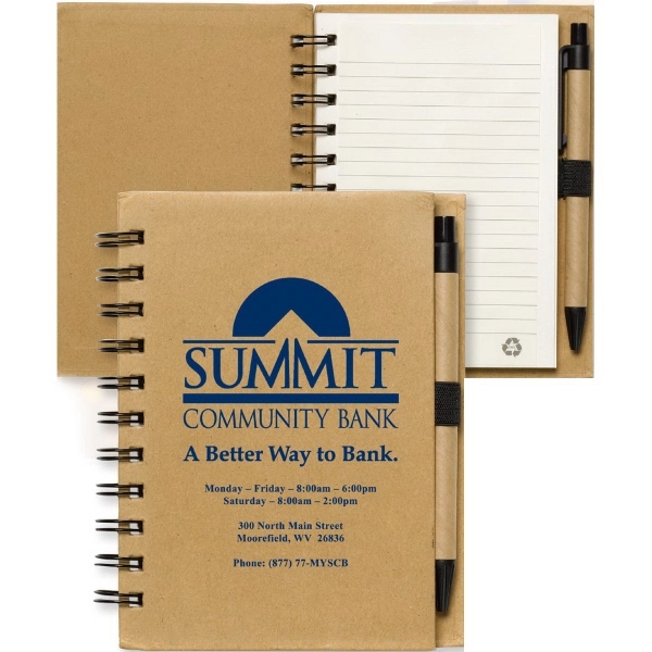 Larger Size Eco Inspired Jotter Notepad Notebook with Paper - Larger Size Eco Inspired Jotter Notepad Notebook with Paper - Image 0 of 2