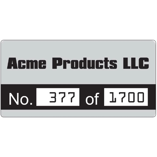 Serialized & Bar Coded Labels - Serialized & Bar Coded Labels - Image 2 of 2