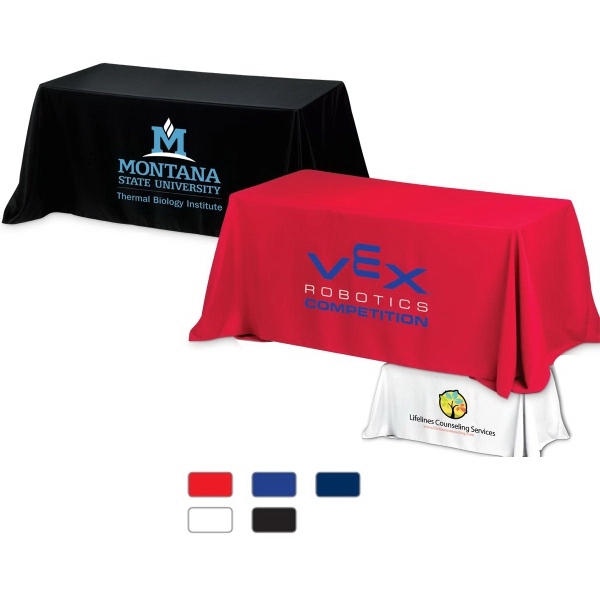 Custom 3-Sided Economy Table Covers & Throws (Full Color)