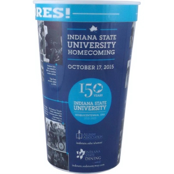 22 oz. Smooth Walled Stadium Cup with RealColor360 Imprint - 22 oz. Smooth Walled Stadium Cup with RealColor360 Imprint - Image 1 of 3