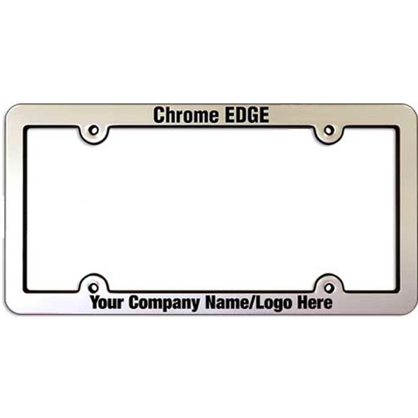 Ridged Chrome Faced Plastic License Frames - Ridged Chrome Faced Plastic License Frames - Image 1 of 1