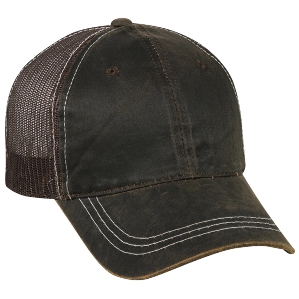 Weathered Cotton Mesh Back Cap - Weathered Cotton Mesh Back Cap - Image 4 of 6