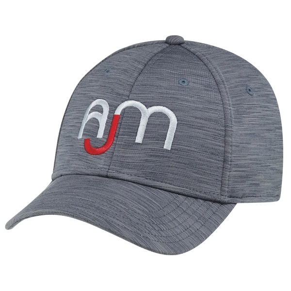 Six Panel Polyester Marl & Spandex Baseball Cap - Six Panel Polyester Marl & Spandex Baseball Cap - Image 0 of 10