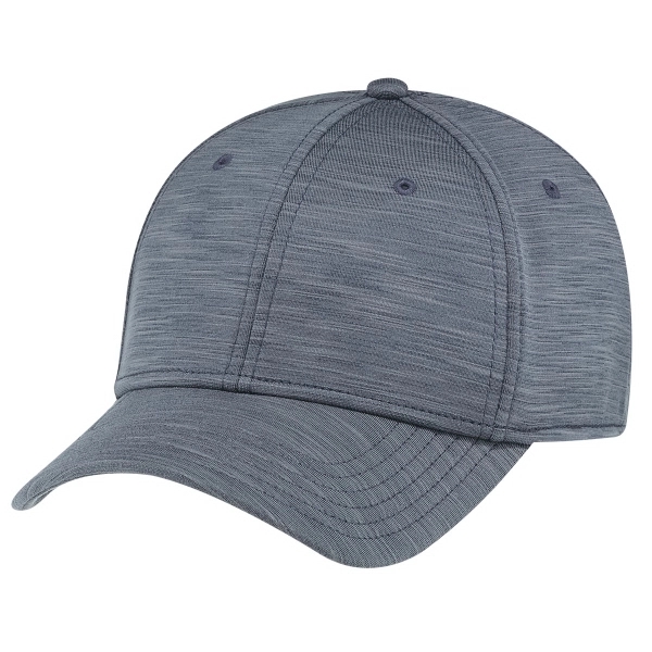 Six Panel Polyester Marl & Spandex Baseball Cap - Six Panel Polyester Marl & Spandex Baseball Cap - Image 2 of 10
