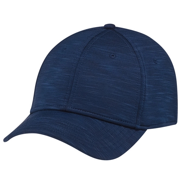 Six Panel Polyester Marl & Spandex Baseball Cap - Six Panel Polyester Marl & Spandex Baseball Cap - Image 3 of 10