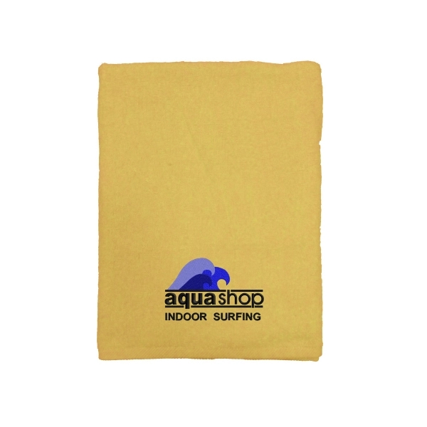 Sunshine Yellow EMB 30x60 Terry Velour Beach Towel.