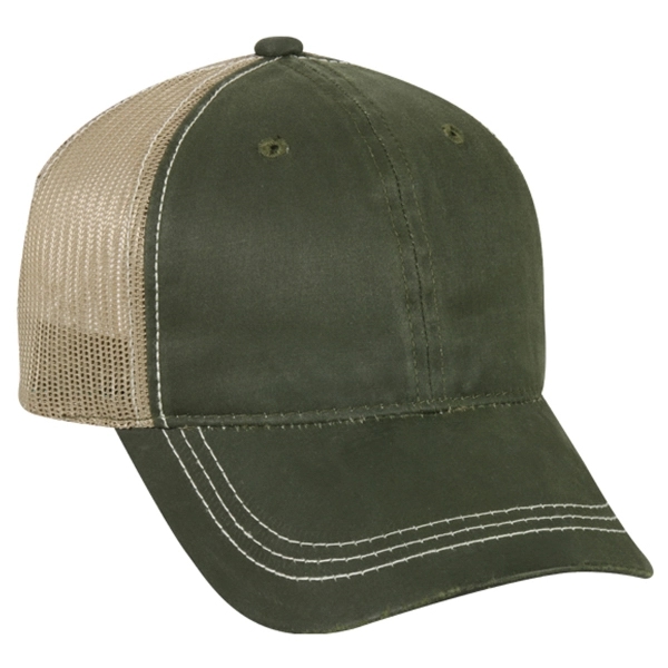 Custom Weathered Cotton Mesh Back Cap