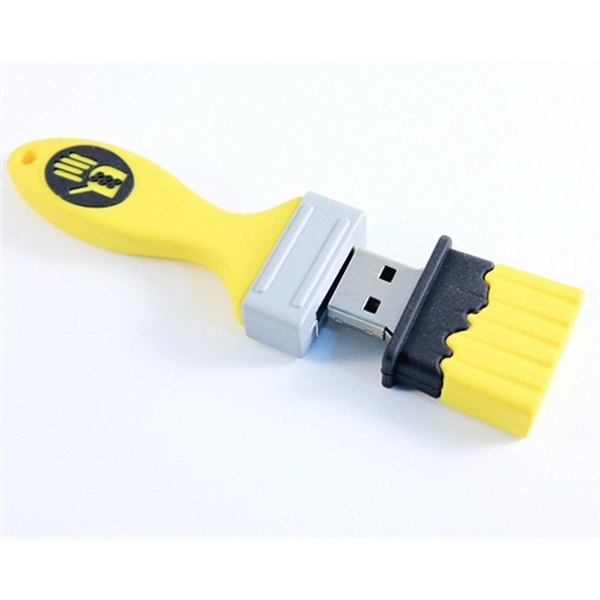 Custom Paint Brush Molded 3D PVC USB Flash Drive 1GB