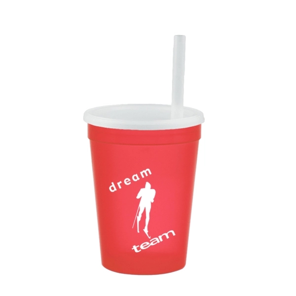 Logo Solid Stadium Cups (12 Oz.)