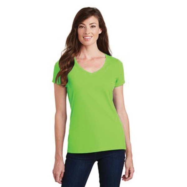 Port & Company Women's Fan Favorite V-Neck Tee. - Port & Company Women's Fan Favorite V-Neck Tee. - Image 3 of 105