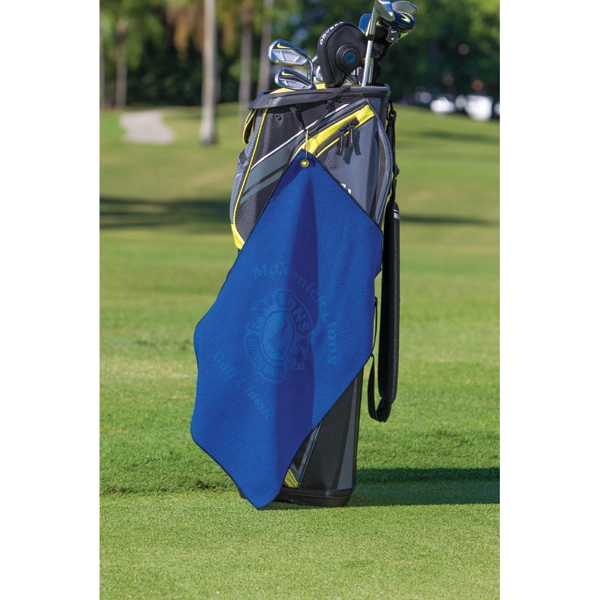 Microfiber Waffle Golf Towel - Microfiber Waffle Golf Towel - Image 1 of 11