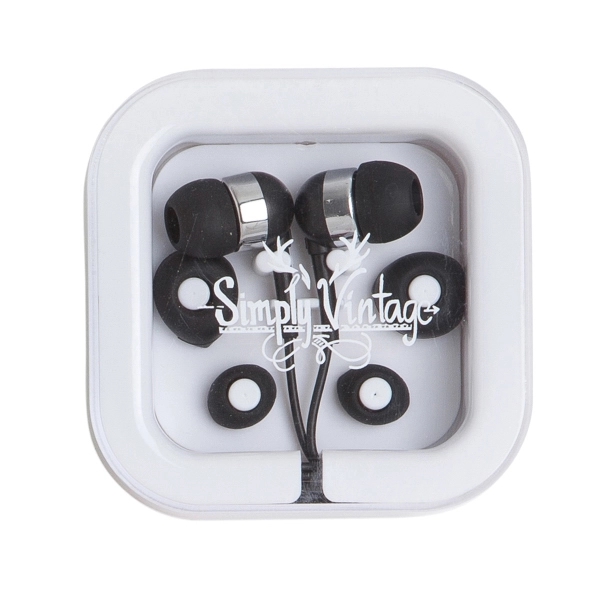 EARPHONES IN SQUARE CASE - EARPHONES IN SQUARE CASE - Image 0 of 1