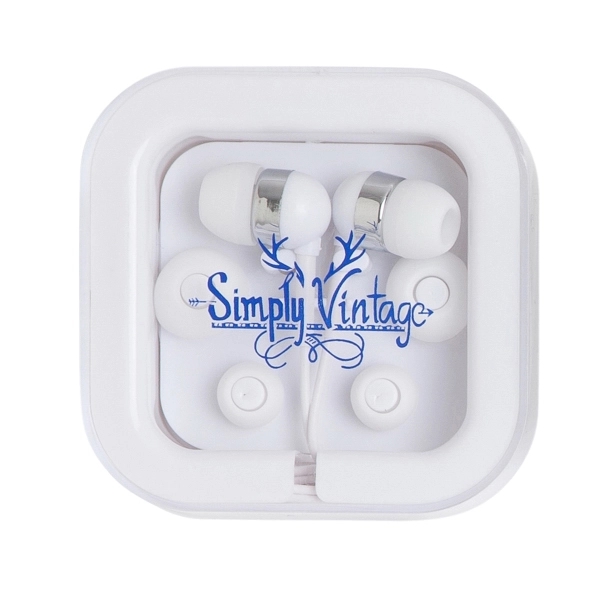 EARPHONES IN SQUARE CASE - EARPHONES IN SQUARE CASE - Image 1 of 1