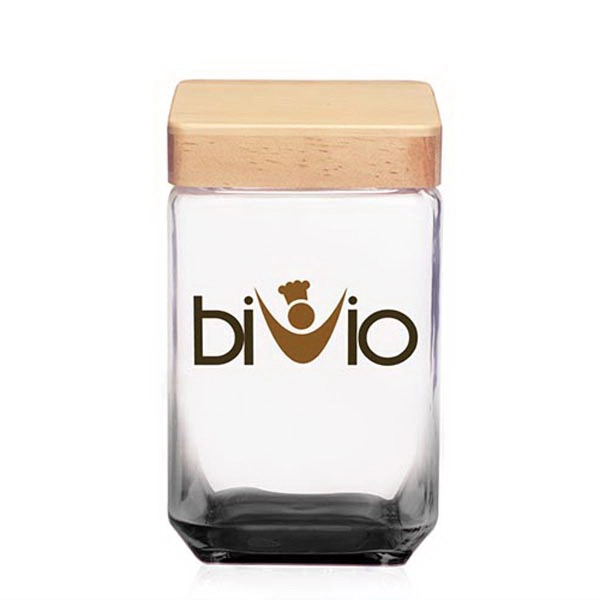 54 oz. Glass Candy Jar with Wooden Lid - 54 oz. Glass Candy Jar with Wooden Lid - Image 3 of 14