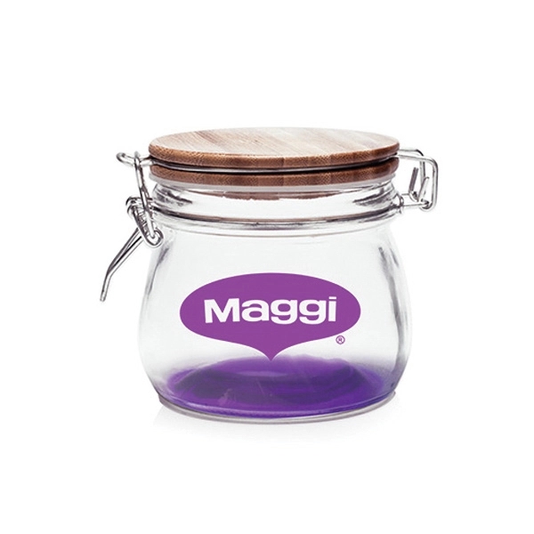 16 oz Glass Candy Jars with Wire Wooden Lids - 16 oz Glass Candy Jars with Wire Wooden Lids - Image 7 of 15