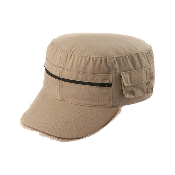 Enzyme Washed Cotton Twill Army Cap - Solid Colors - Enzyme Washed Cotton Twill Army Cap - Solid Colors - Image 0 of 3
