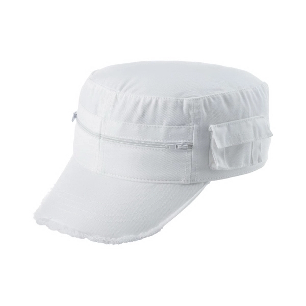 Enzyme Washed Cotton Twill Army Cap - Solid Colors - Enzyme Washed Cotton Twill Army Cap - Solid Colors - Image 2 of 3