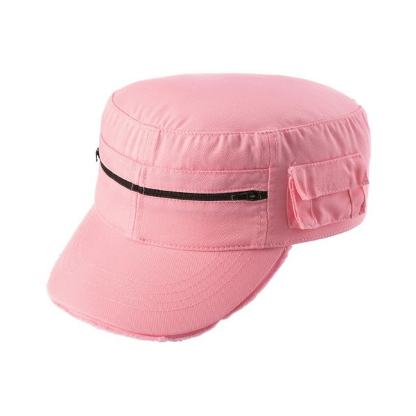 Enzyme Washed Cotton Twill Army Cap - Solid Colors - Enzyme Washed Cotton Twill Army Cap - Solid Colors - Image 3 of 3