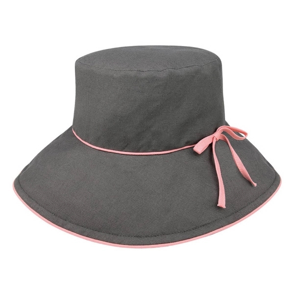 Ladies' Linen Wide Brim Hat - Ladies' Linen Wide Brim Hat - Image 0 of 3