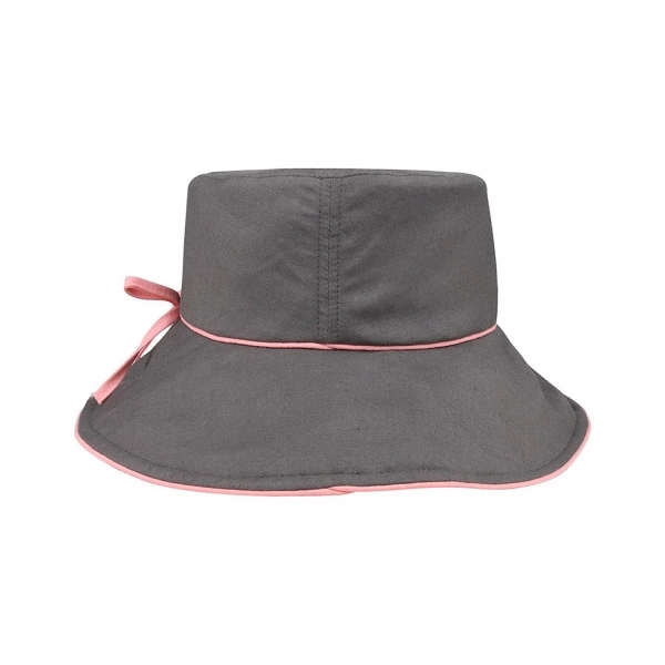 Ladies' Linen Wide Brim Hat - Ladies' Linen Wide Brim Hat - Image 1 of 3