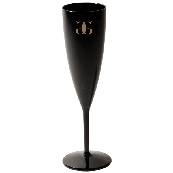 6 oz Champagne Flute Clear White Black - 6 oz Champagne Flute Clear White Black - Image 1 of 2