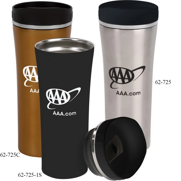 14 oz. Double Wall Stainless Copper/Black Matte Mug - 14 oz. Double Wall Stainless Copper/Black Matte Mug - Image 0 of 3