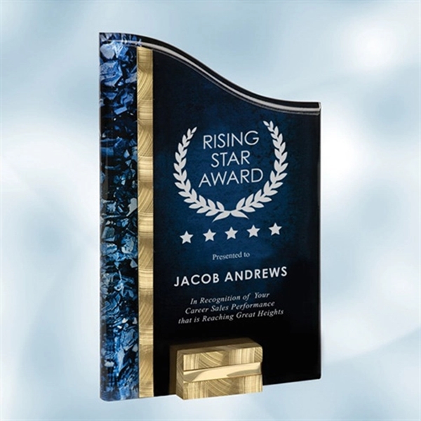 SunRay Gold / Blue Acrylic Award - Small