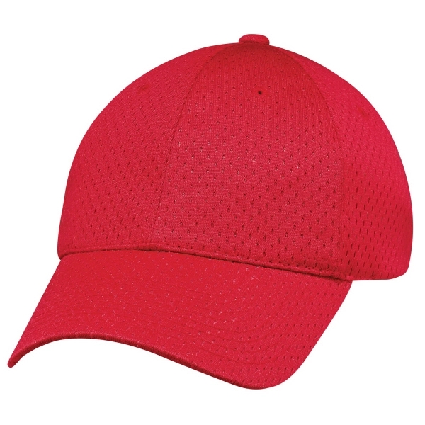 Six Panel Full Fit Jersey Mesh Baseball Cap - Six Panel Full Fit Jersey Mesh Baseball Cap - Image 4 of 11
