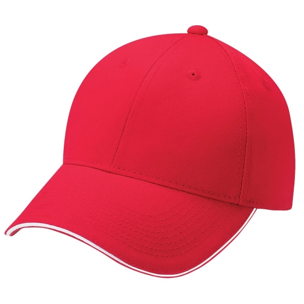 6 Panel Constructed Full Fit Deluxe Chino Twill Baseball Cap - 6 Panel Constructed Full Fit Deluxe Chino Twill Baseball Cap - Image 8 of 14