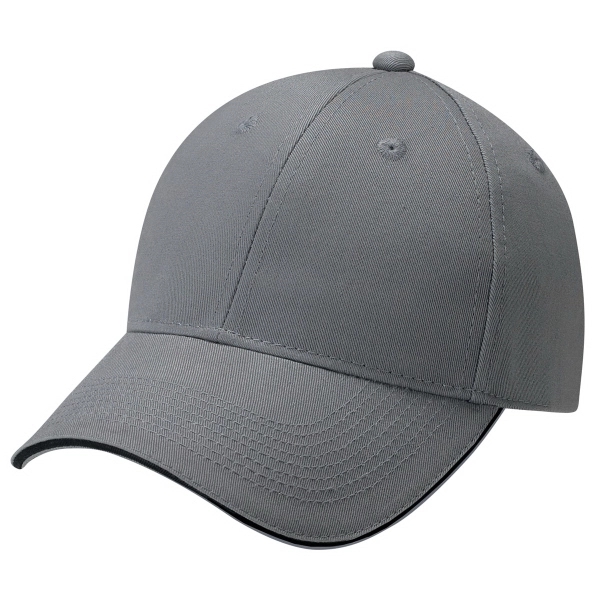 6 Panel Constructed Full Fit Deluxe Chino Twill Baseball Cap - 6 Panel Constructed Full Fit Deluxe Chino Twill Baseball Cap - Image 9 of 14