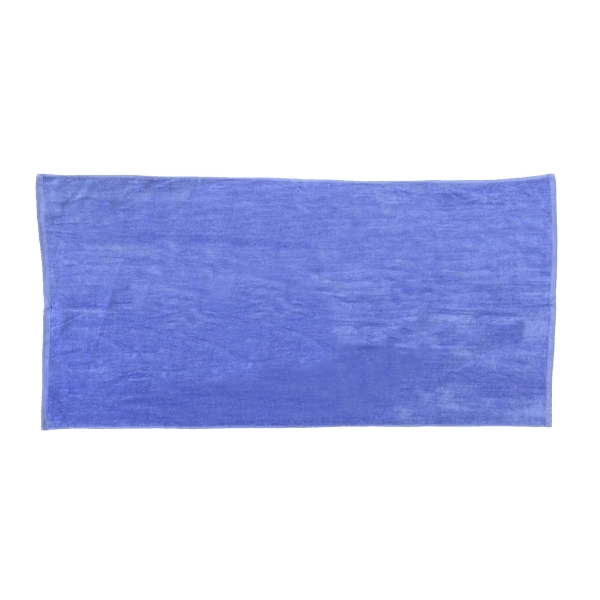 Tone SILK Caribbean Blue 28x58 Velour Beach Towel - Tone SILK Caribbean Blue 28x58 Velour Beach Towel - Image 1 of 1