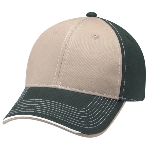 6 Panel Constructed Full-Fit Deluxe Chino Twill Cap - 6 Panel Constructed Full-Fit Deluxe Chino Twill Cap - Image 1 of 16