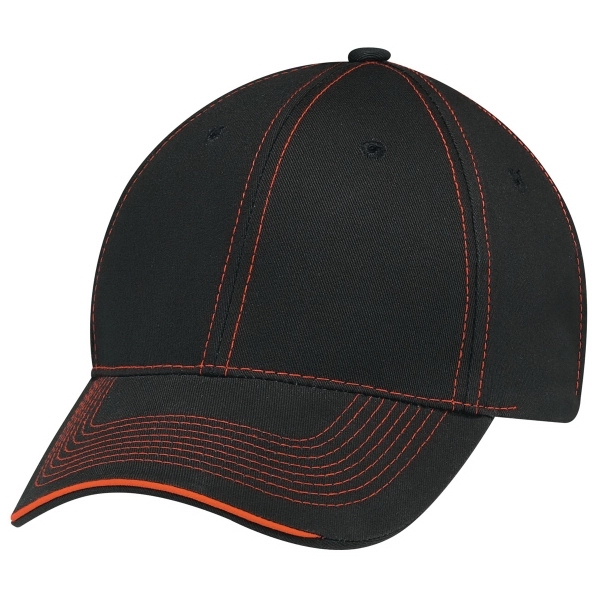 6 Panel Constructed Full-Fit Deluxe Chino Twill Cap - 6 Panel Constructed Full-Fit Deluxe Chino Twill Cap - Image 3 of 16