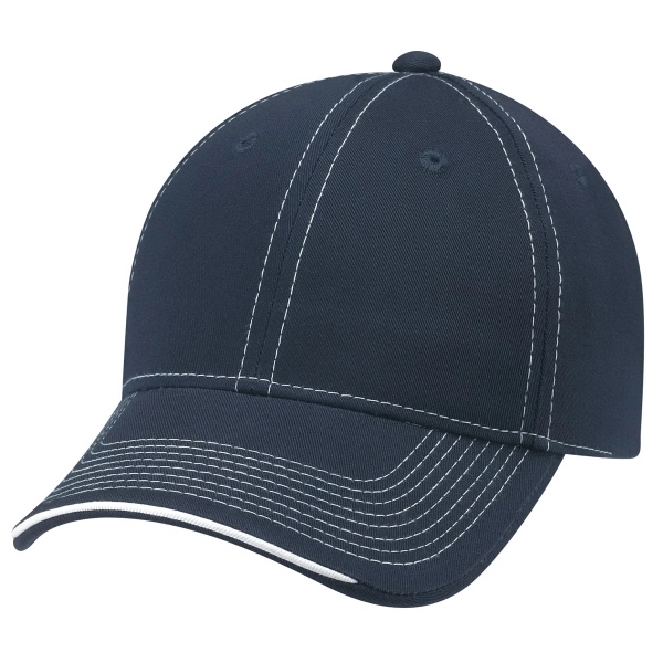 6 Panel Constructed Full-Fit Deluxe Chino Twill Cap - 6 Panel Constructed Full-Fit Deluxe Chino Twill Cap - Image 8 of 16