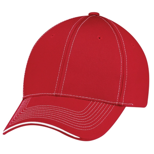 6 Panel Constructed Full-Fit Deluxe Chino Twill Cap - 6 Panel Constructed Full-Fit Deluxe Chino Twill Cap - Image 10 of 16