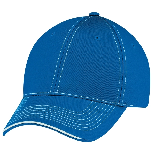 6 Panel Constructed Full-Fit Deluxe Chino Twill Cap - 6 Panel Constructed Full-Fit Deluxe Chino Twill Cap - Image 11 of 16
