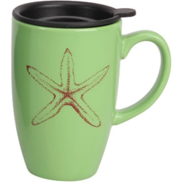 12 oz. Ceramic Mug with Black Lid - 12 oz. Ceramic Mug with Black Lid - Image 5 of 6