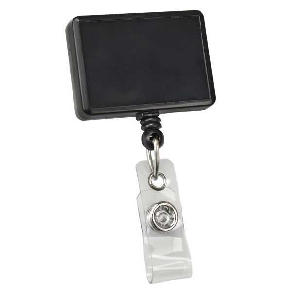 Rectangular Plastic Custom Badge Reels with Swivel Clip - Rectangular Plastic Custom Badge Reels with Swivel Clip - Image 3 of 5