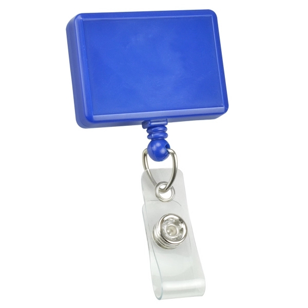 Rectangular Plastic Custom Badge Reels with Swivel Clip - Rectangular Plastic Custom Badge Reels with Swivel Clip - Image 5 of 5