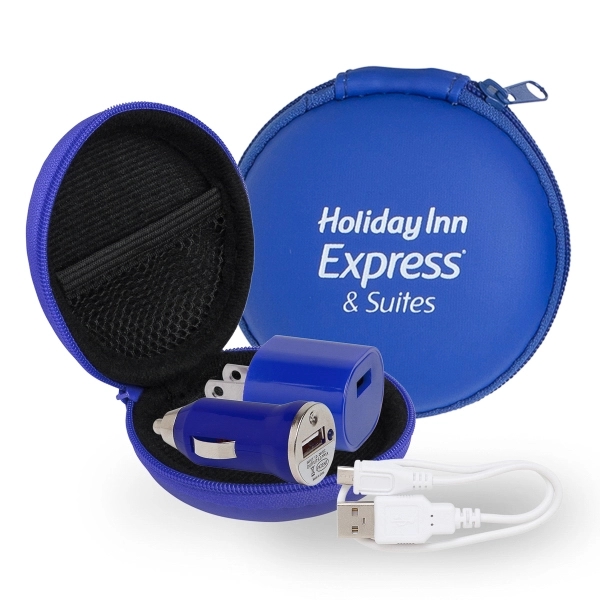 Techy Travel Set in Round EVA Case - Techy Travel Set in Round EVA Case - Image 1 of 4