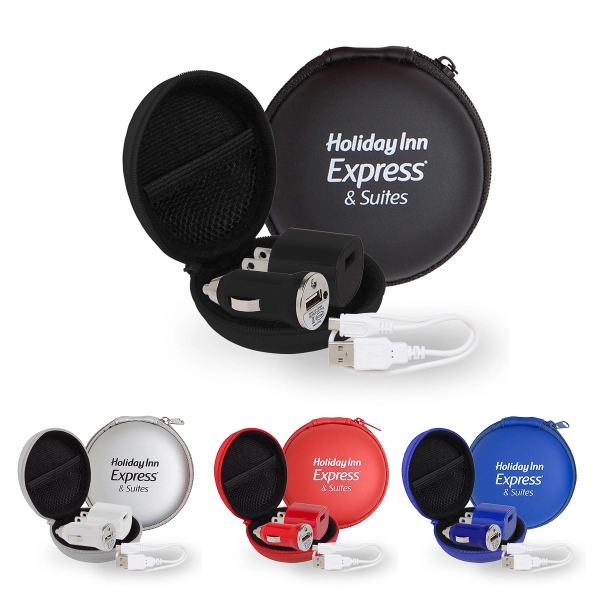 Techy Travel Set in Round EVA Case - Techy Travel Set in Round EVA Case - Image 2 of 4