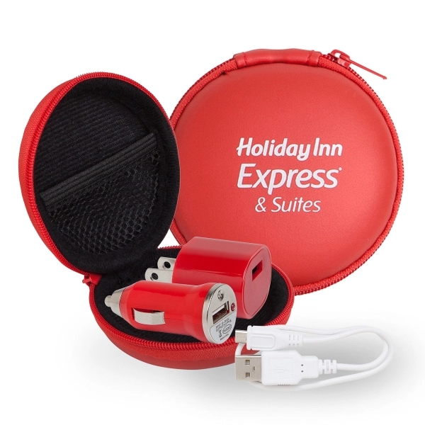 Techy Travel Set in Round EVA Case - Techy Travel Set in Round EVA Case - Image 3 of 4