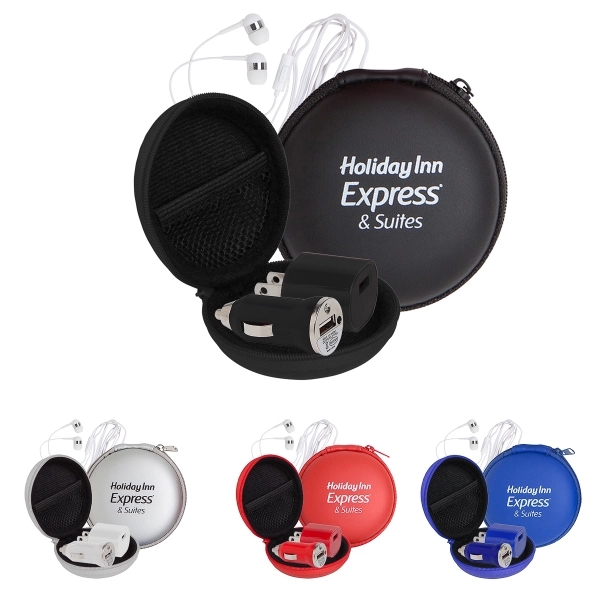 Deluxe Audio Tech Kit in Round EVA Case - Deluxe Audio Tech Kit in Round EVA Case - Image 2 of 4