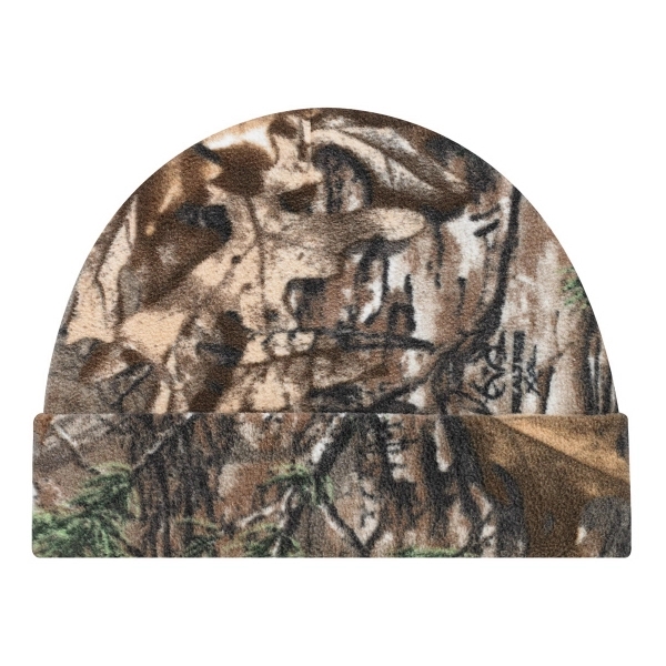 Printed Polyester Micro Fleece Hunting Cuff Toque - Printed Polyester Micro Fleece Hunting Cuff Toque - Image 1 of 3