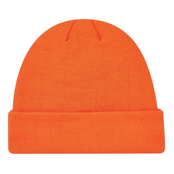 Acrylic/Polyester Micro Fleece Rib Knit Cuff Toque - Acrylic/Polyester Micro Fleece Rib Knit Cuff Toque - Image 4 of 12