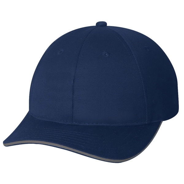 Six Panel Deluxe Blended Chino Twill Baseball Cap - Six Panel Deluxe Blended Chino Twill Baseball Cap - Image 2 of 5