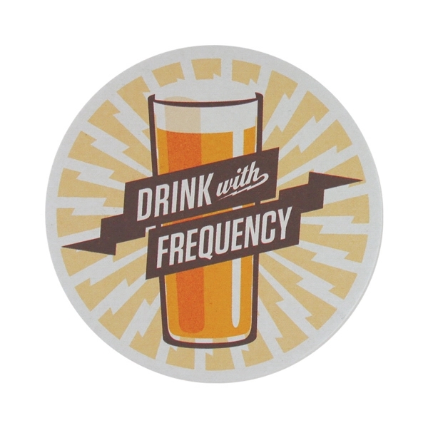 3.5" Round Full Color Pulp-Board Paper Coaster 40pt - 3.5" Round Full Color Pulp-Board Paper Coaster 40pt - Image 2 of 2