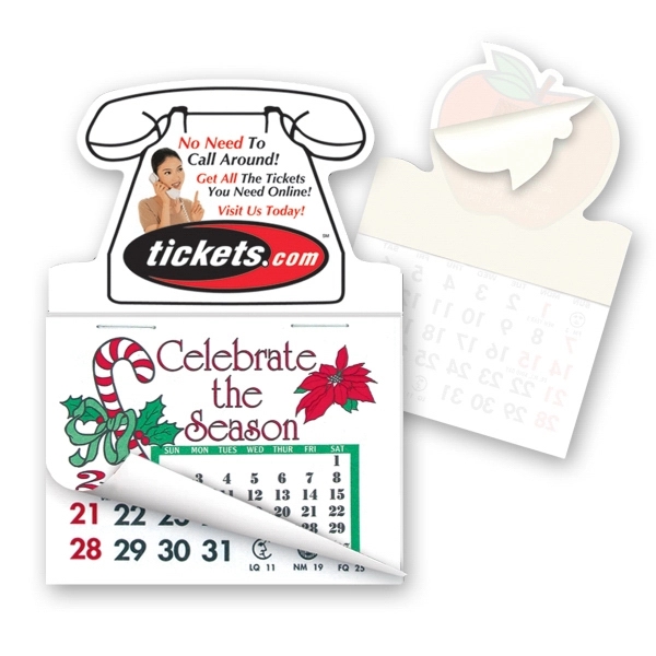 2" x 3" Telephone Shape Stick'em Calendar Pad - 2" x 3" Telephone Shape Stick'em Calendar Pad - Image 0 of 1